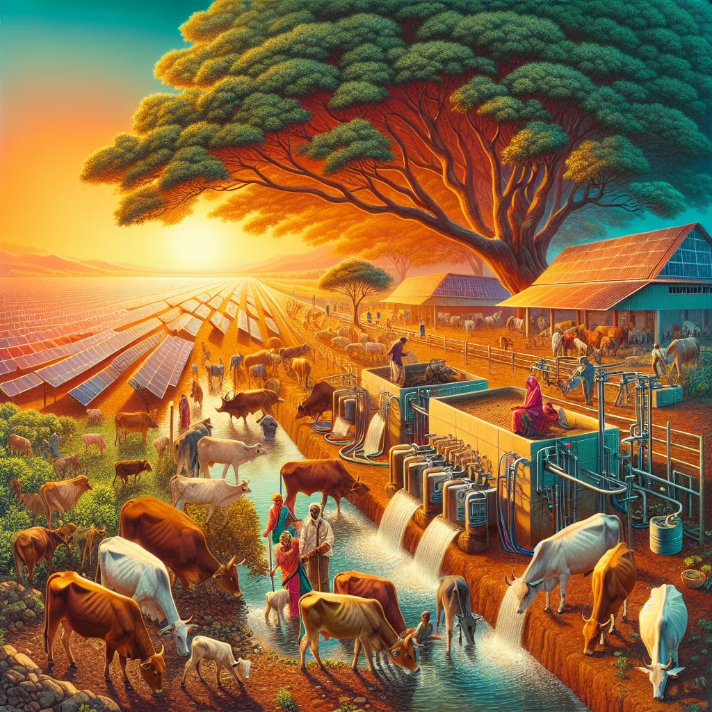 Supporting illustration for the blog post on Climate Adaptation in Gujarat: Strategies by Livestock Farmers.
